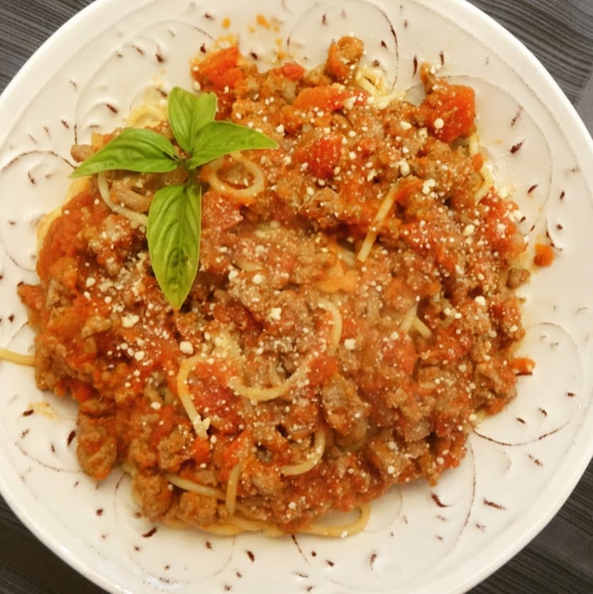 Simple Turkey Bolognese and Spaghetti