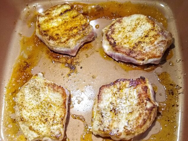 pan seared pork chops