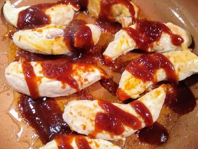 add the BBQ sauce