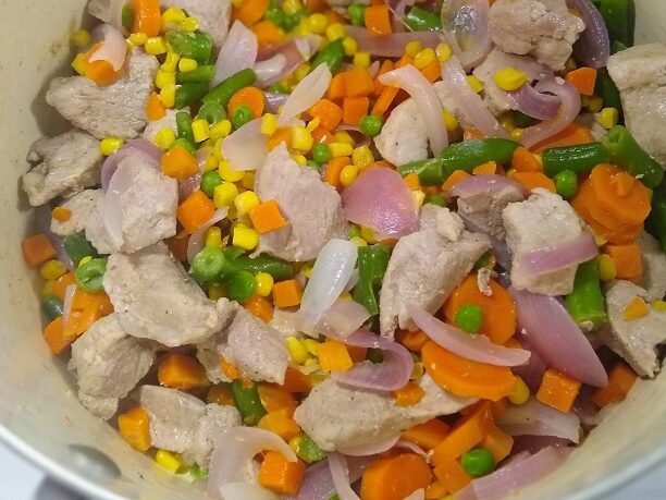 pork stew with mixed vegetables