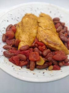 balsamic chicken and beans