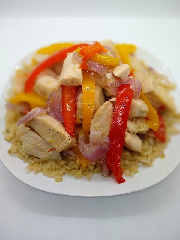 chicken with peppers and onions