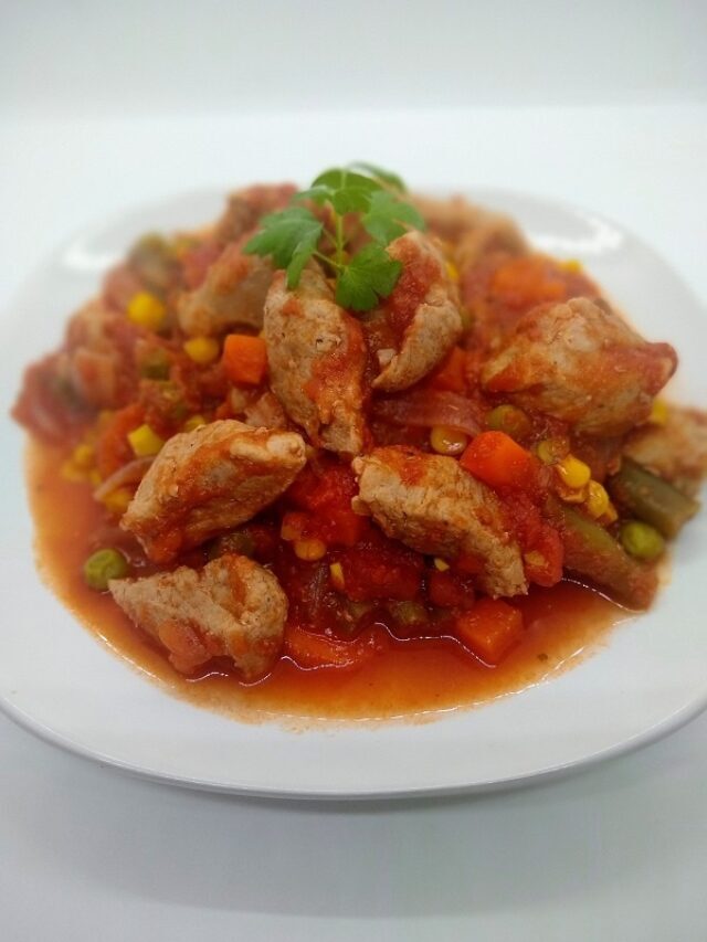 A Hearty Pork Stew Recipe with Mixed Vegetables