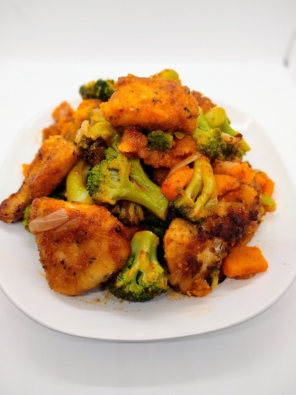 chicken bites with sweet potatoes