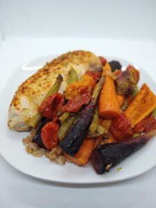 Baked Chicken and Garden Vegetables