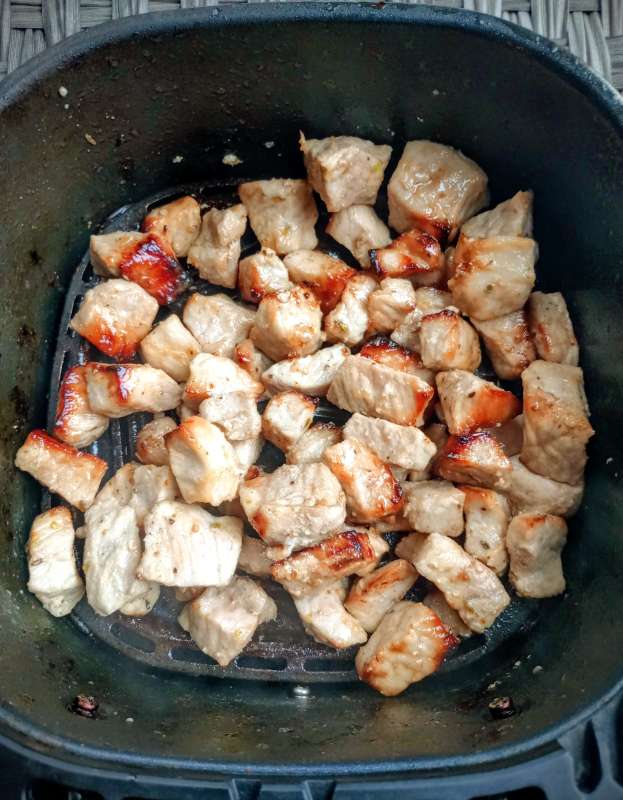 Air Fryer Pork Chop Bites Finished