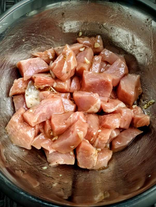 Air Fryer Pork Chop Bites Marinate