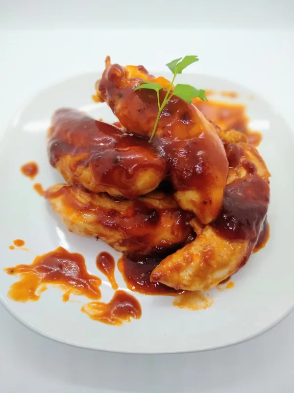 Chicken Tenderloins with BBQ sauce