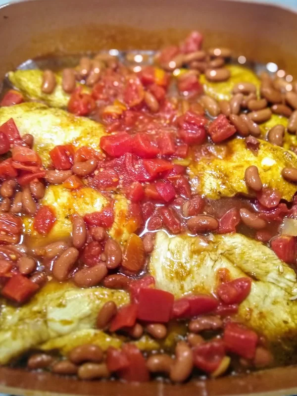 Balsamic Chicken with Pinto Beans_Saute