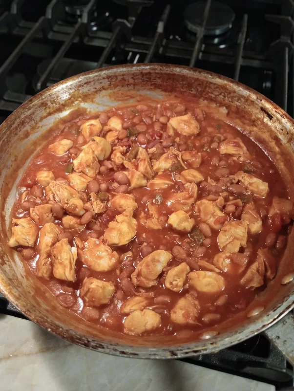 Chicken Salsa with Pinto Beans: Finish Cooking