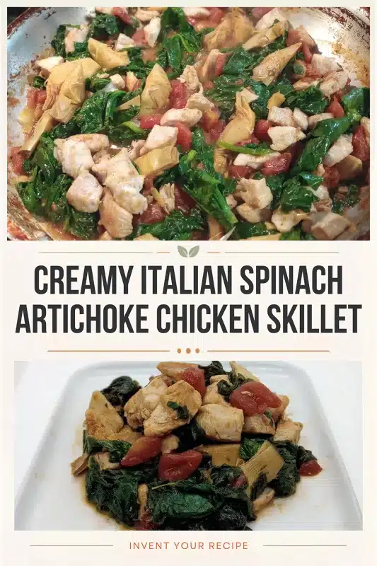 Creamy Italian Spinach Artichoke Chicken Skillet Creamy Italian Spinach Artichoke Chicken Skillet