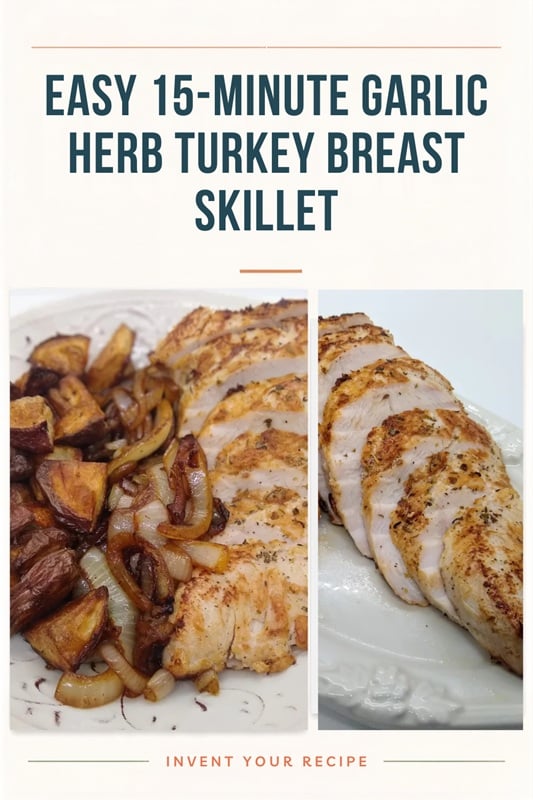 skillet turkey breast recipe - Easy 15-Minute Garlic Herb Turkey Breast Skillet