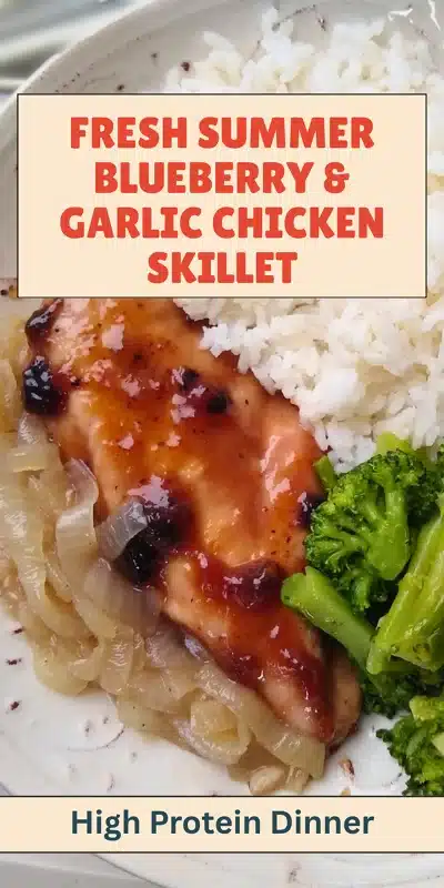Fresh Summer Blueberry & Garlic Chicken Skillet