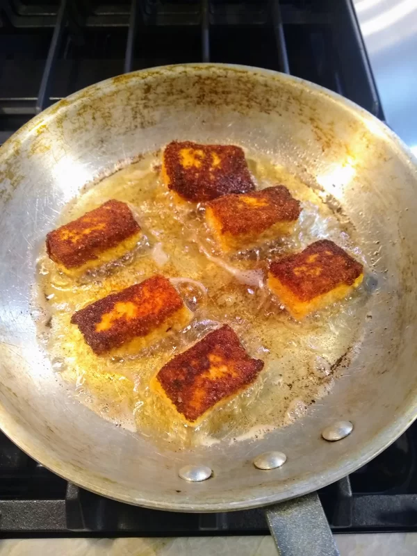 Fried Salmon Bites: Pan Fry