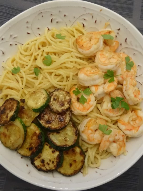 Garlic Shrimp Pasta Recipe: Feature Image