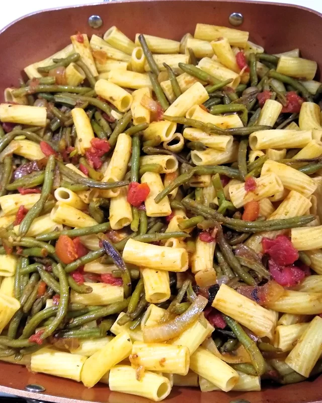Green Beans with Pasta Finished