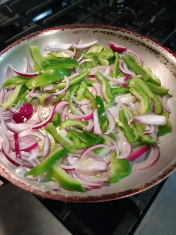 Healthy Cabbage Recipe with No Sugar Added: Cook Peppers and Onions