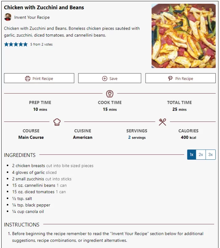 How To Invent A Recipe_Recipe Card Example