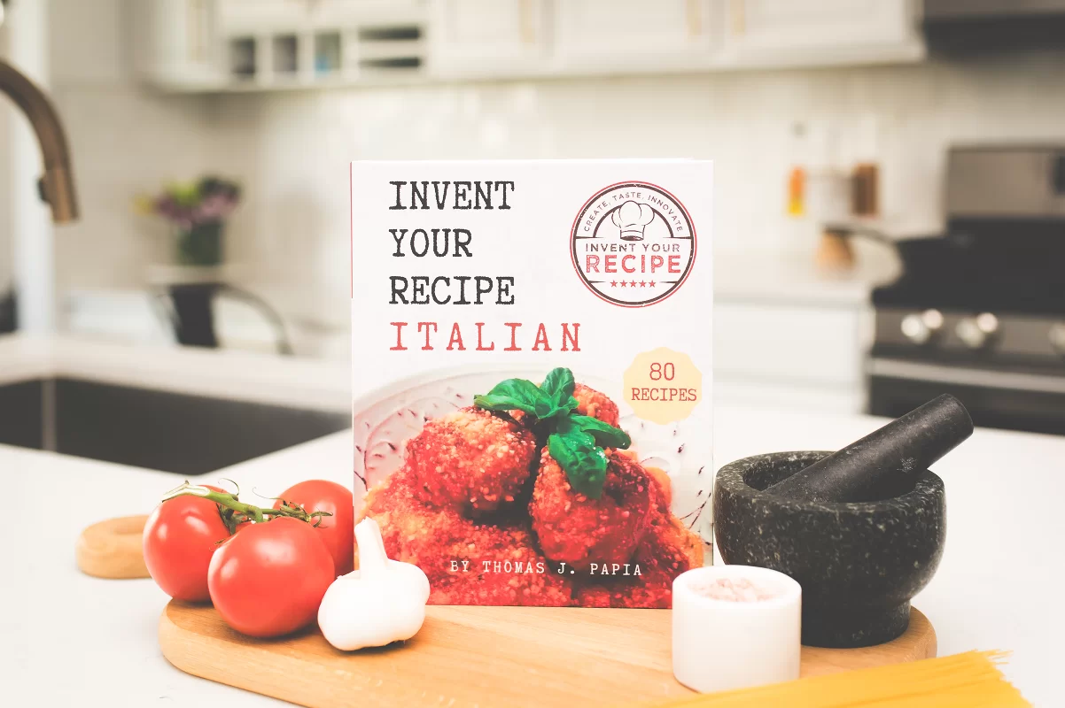 Invent Your Recipe_Italian Cookbook_Front Standing