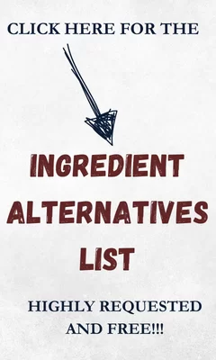 Ingredient Alternatives Vertical Sign Up Banner