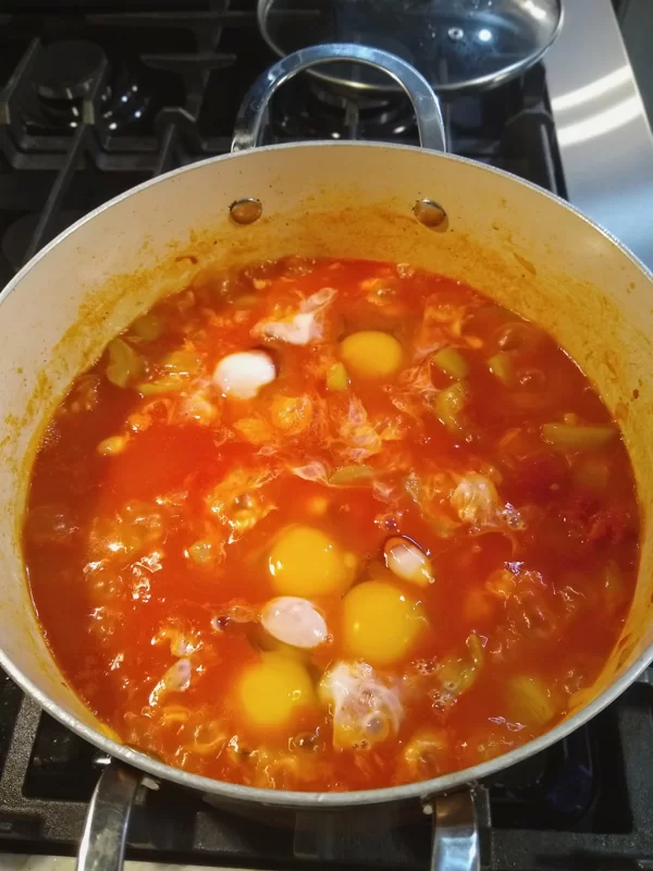 Italian Cacuzza Stew Recipe: Add Eggs