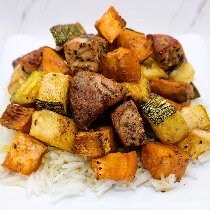 Lemon Herb Pork With Zucchini Simple