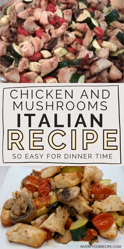Mushroom and Zucchini Chicken Recipe Dinner