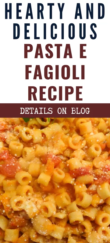 Pasta E Fagioli Recipe: PIN Image