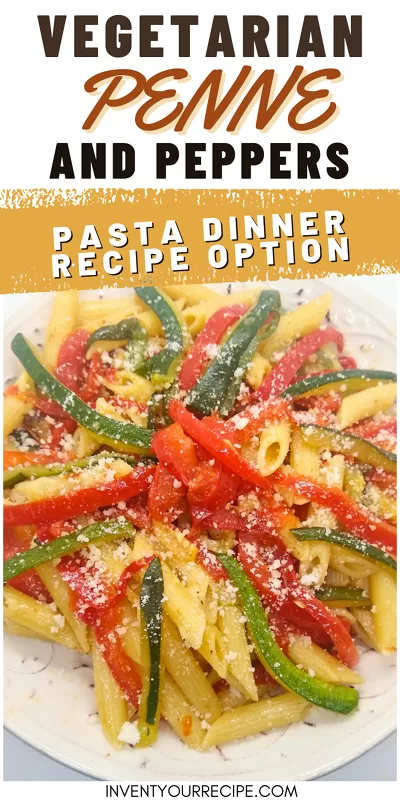 Pasta with Peppers and Zucchini Vegetarian Recipe