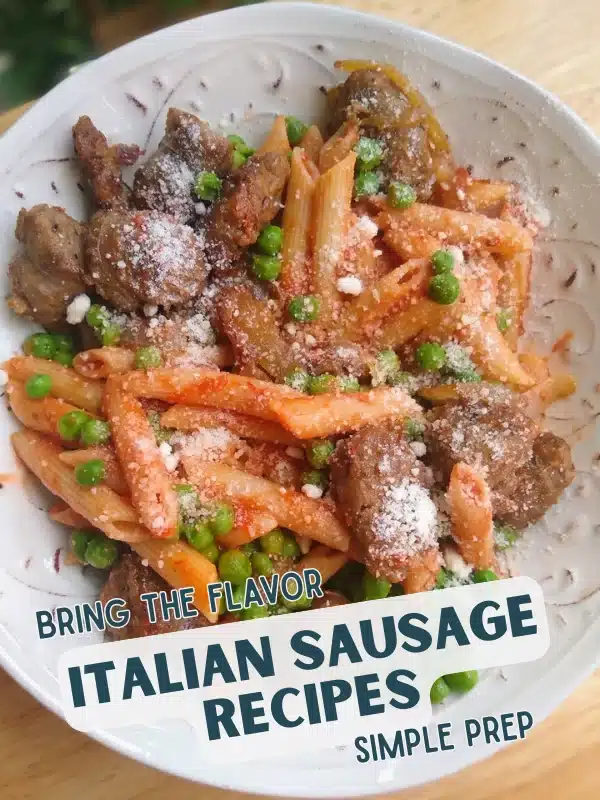 Pasta with Sausage and Peas