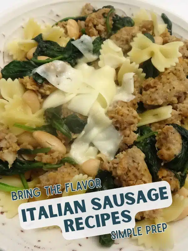 Pasta with Sausage and Spinach