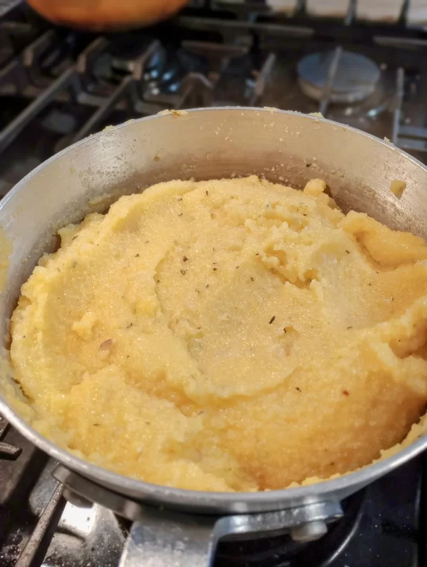 Polenta and Chicken_polenta cooked