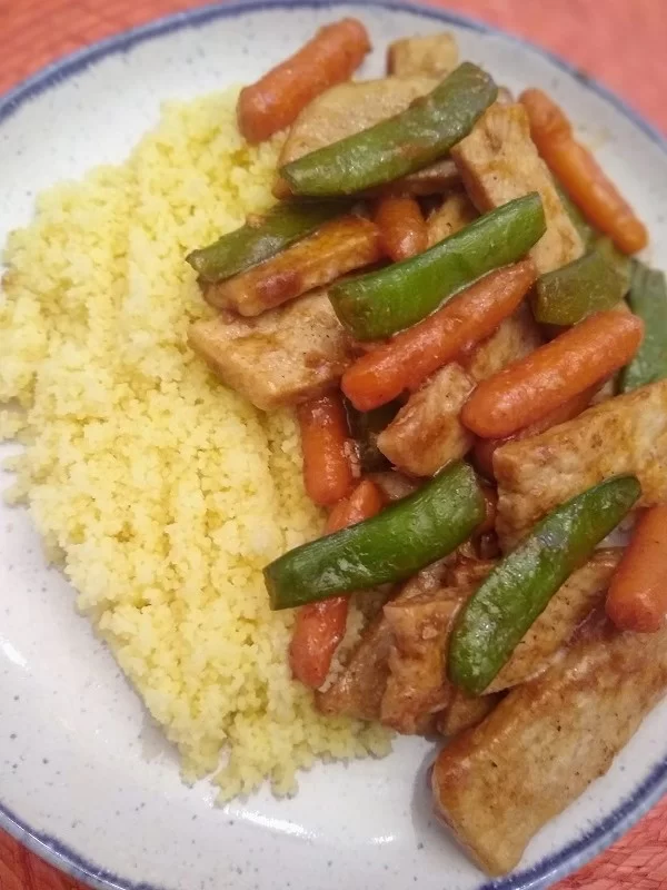 Pork Stir Fry with Baby Carrots and Snow Peas