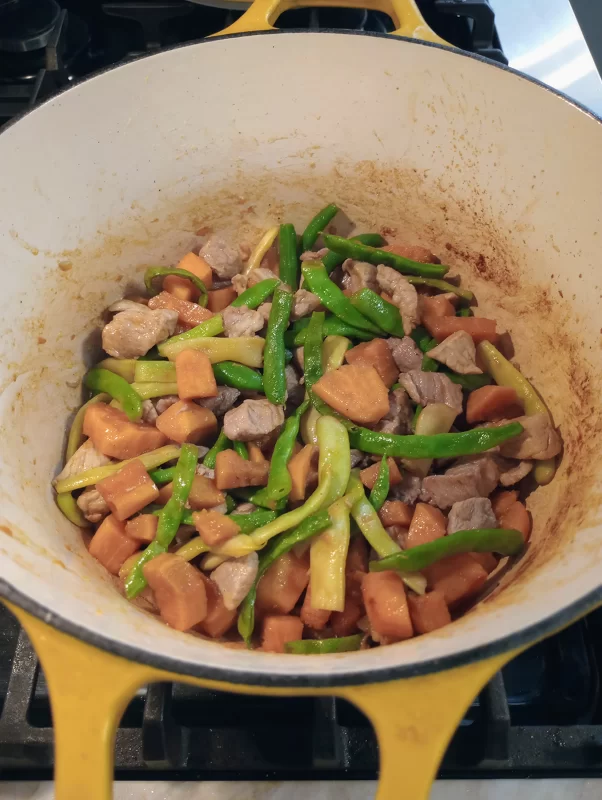 Pork Stir Fry with Green Beans Finished