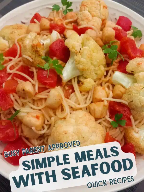 Simple Meals With Seafood Scallops Over Angel Hair Pasta