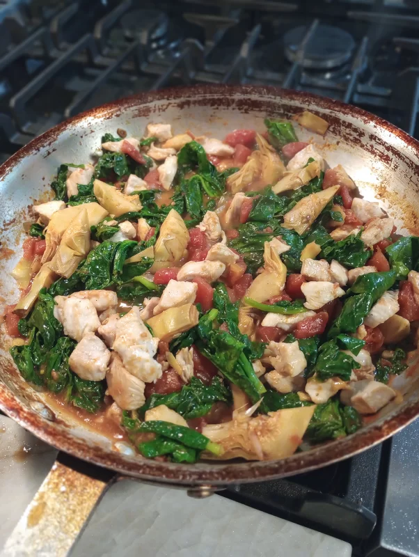 Spinach and Artichoke Chicken: Finished Dish