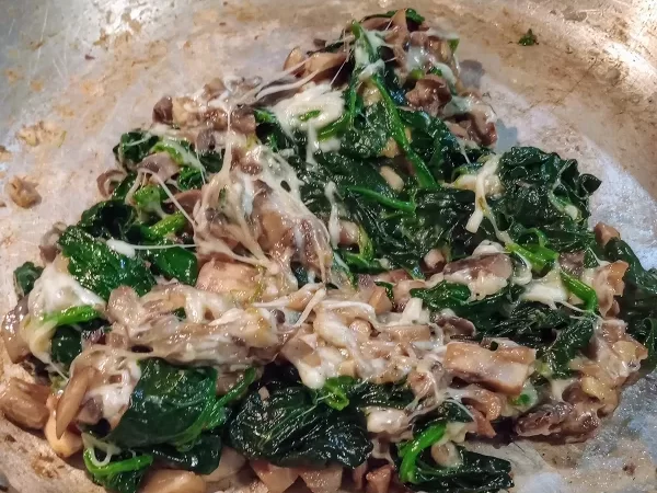 Spinach and Mushroom Stuffed Pork Chops Spinach Mixture