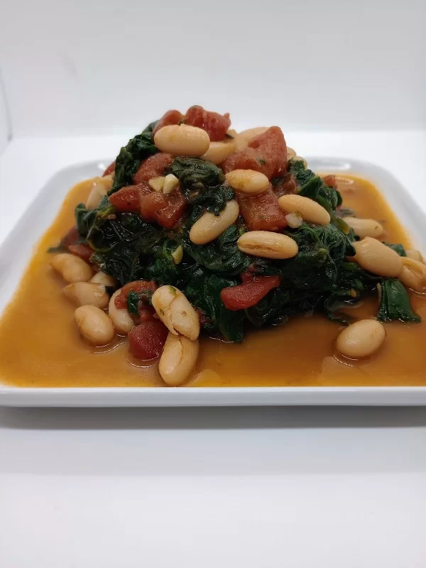 Cannellini Beans with Spinach and Tomatoes: Feature Image