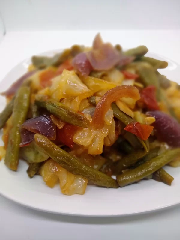 Stir Fry Cabbage with Green Beans: Feature Image