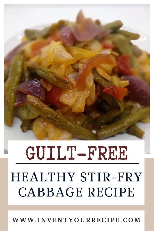 Stir Fry Cabbage with Green Beans: PIN Image