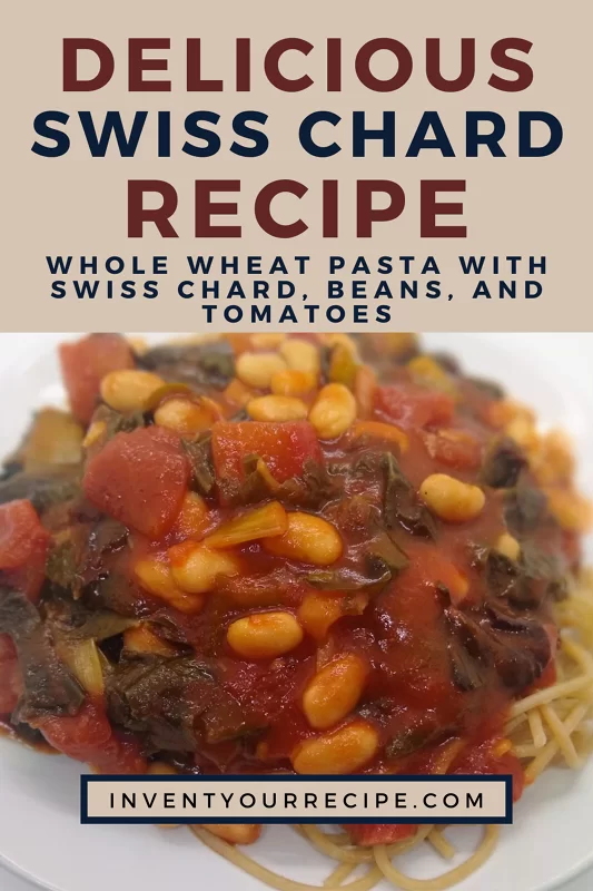 Swiss Chard with Beans and Tomatoes: PIN Image