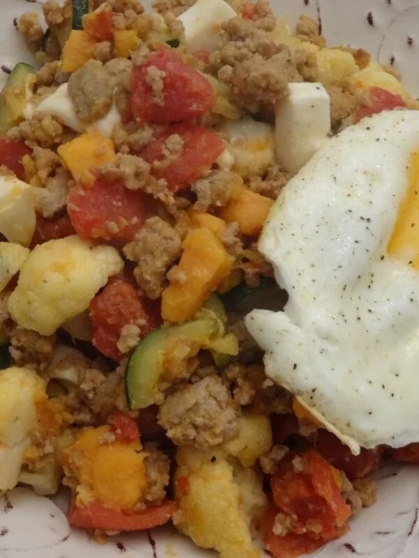 Turkey Hash with Mixed Vegetables: Finished Dish