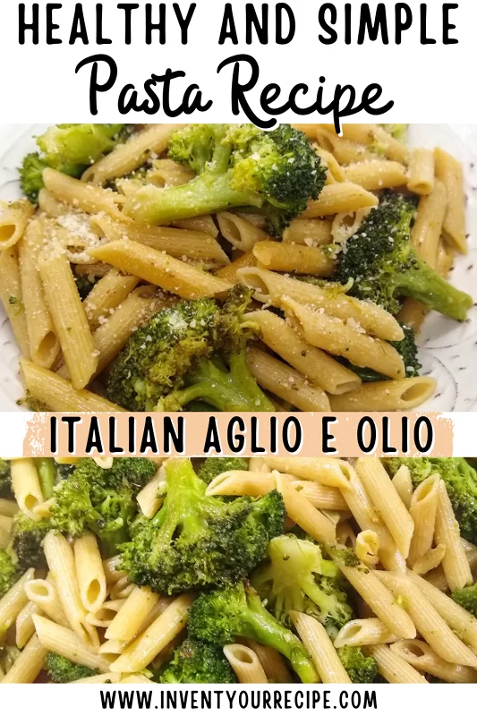 Whole Wheat Pasta Aglio E Oilo With Broccoli