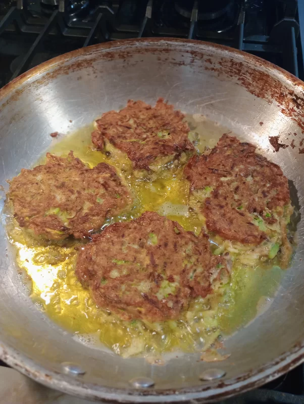 Zucchini Fritters with Spelt Flour Finished Dish