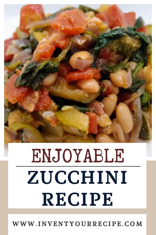 Zucchini with Beans and Spinach: PIN Image