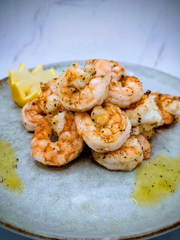 air fryer recipe for shrimp plated 2