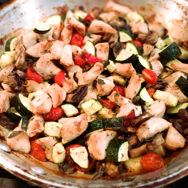 chicken and mushrooms skillet easy