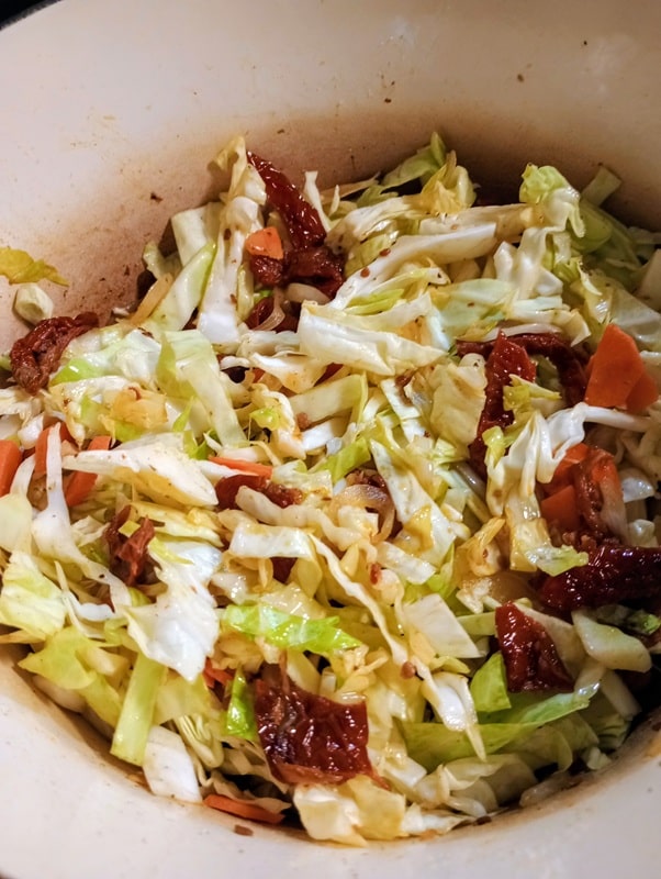italian sausage and cabbage saute