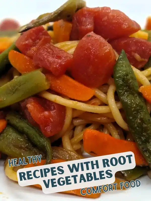 spaghetti with carrots and green beans