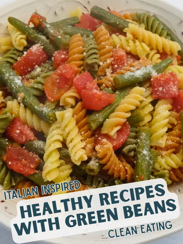 tri color pasta with green beans